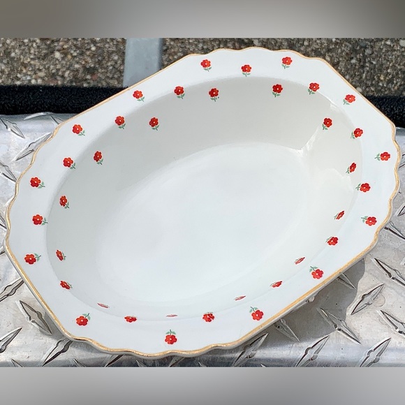 Mid Century Vintage W S George Blushing Rose Dalrymple LIDO Oval Vegetable Bowl - Picture 3 of 16